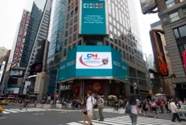 COOPER&HUNTER & FLORIDA PANTHERS PARTNERSHIP ANNOUNCED ON TIMES SQUARE LED SCREEN, IN NYC